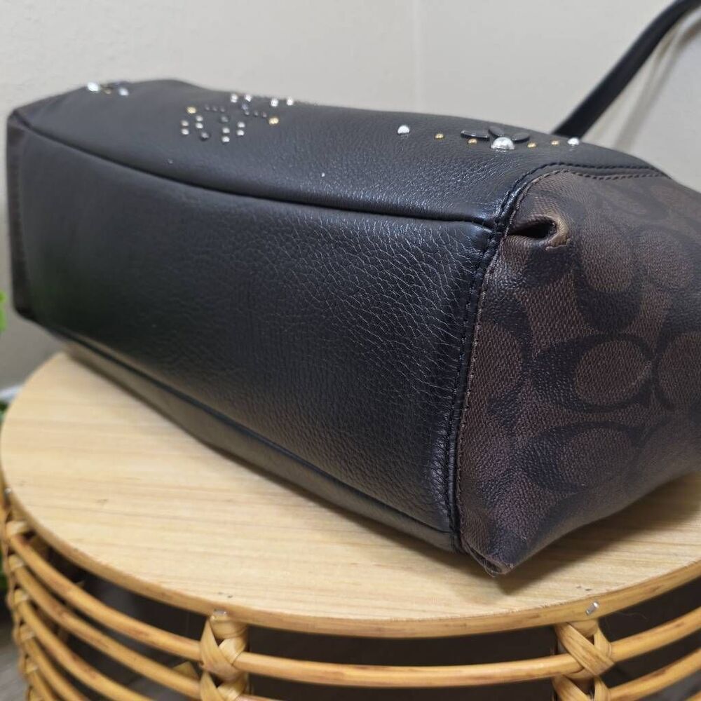 Coach Lexy Shoulder Bag with Rivets + Matching Wallet - Picture 7 of 15